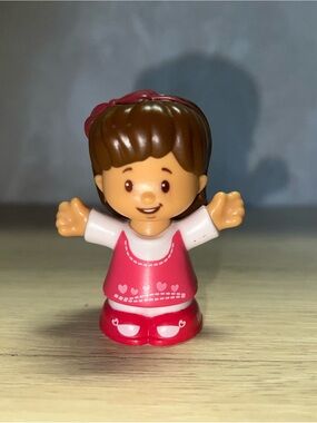 Fisher-Price Little People Holiday Christmas Girl Figure Pink Dress | 3 for $20